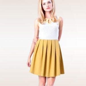 Dear Creatures ModCloth Fit & Flare Striped Retro Dress Rare Size: 1X Striped